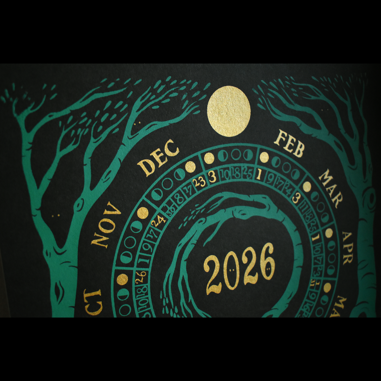 2026 Moon Phase Calendar by Punched Tin Press