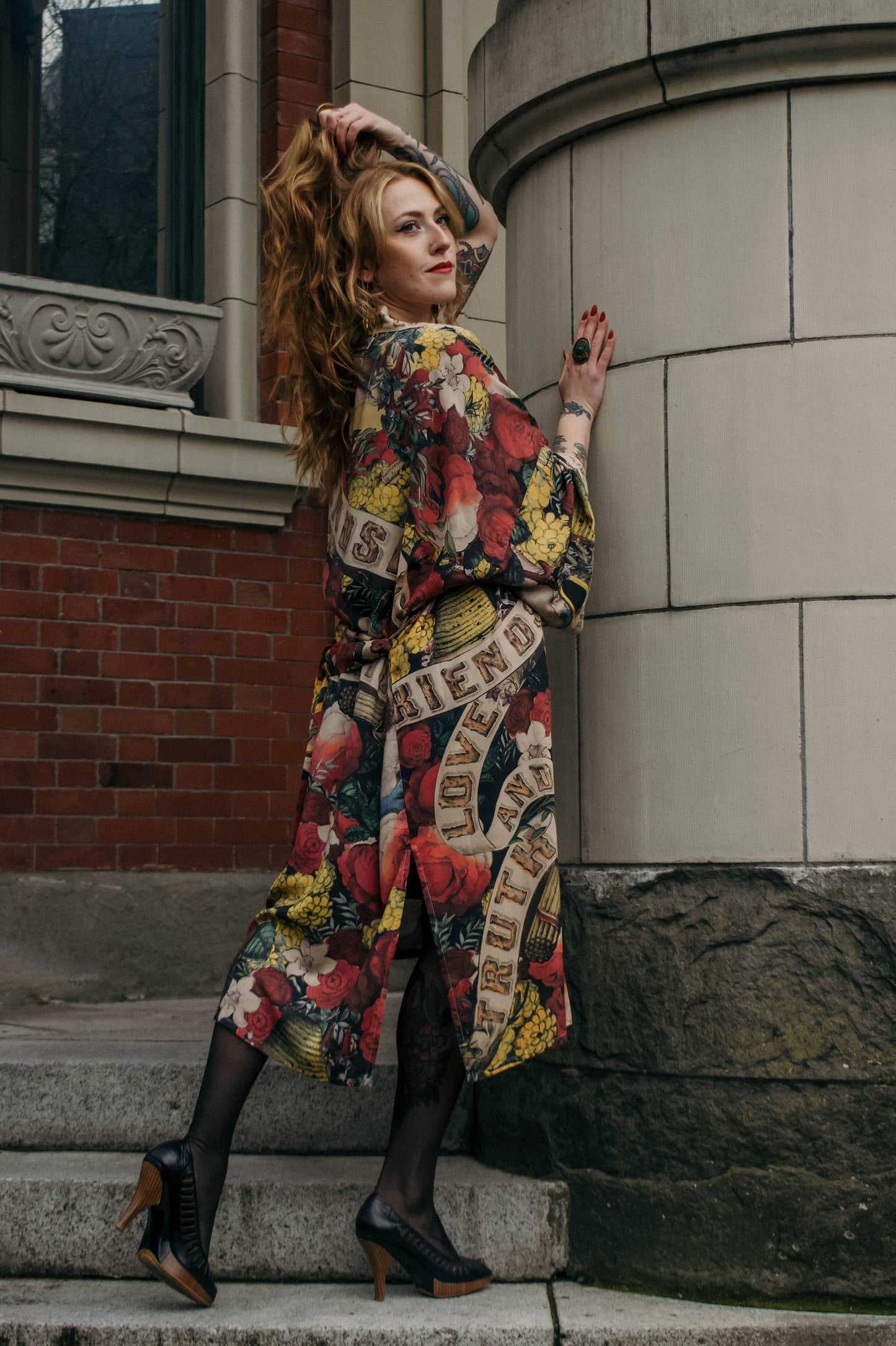 Friendship Love & Truth Opera Duster Kimono Robe
