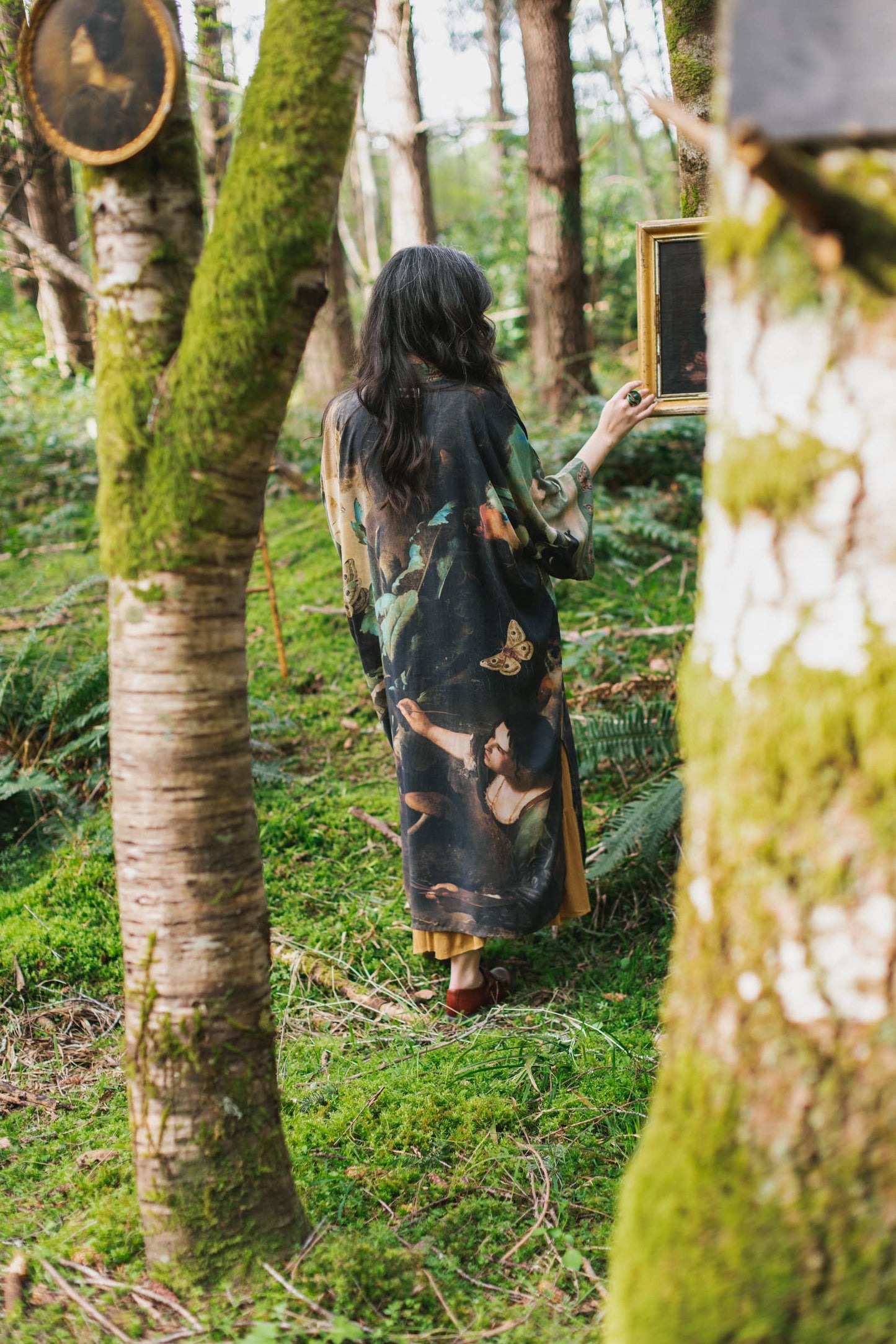 Heartwork Duster Kimono Robe w/ Butterflies