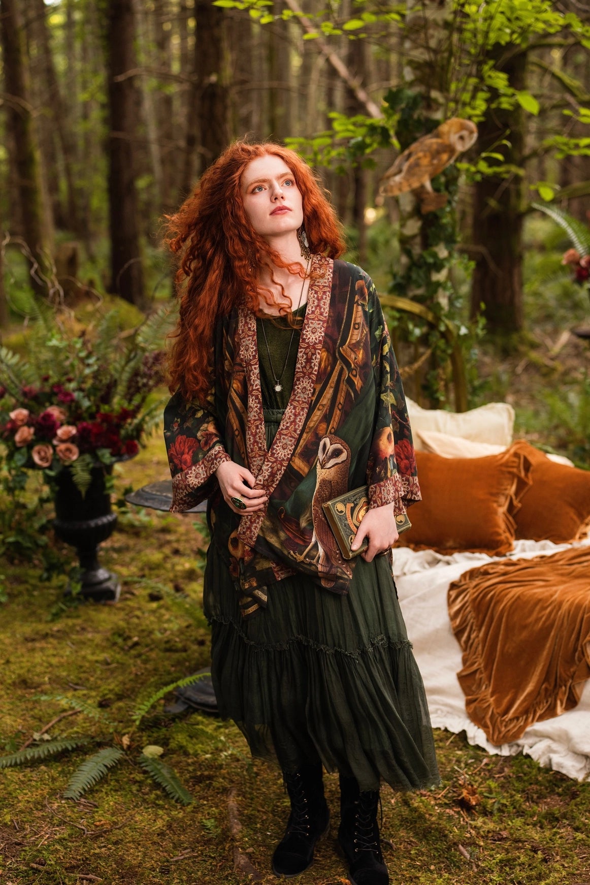 Solstice Matineé (mid-length) duster ft Persephone & Moon
