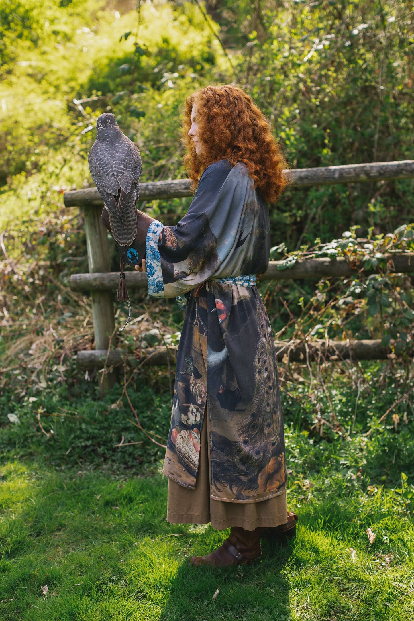 Wild Beauty Kimono Robe w/ Peacock