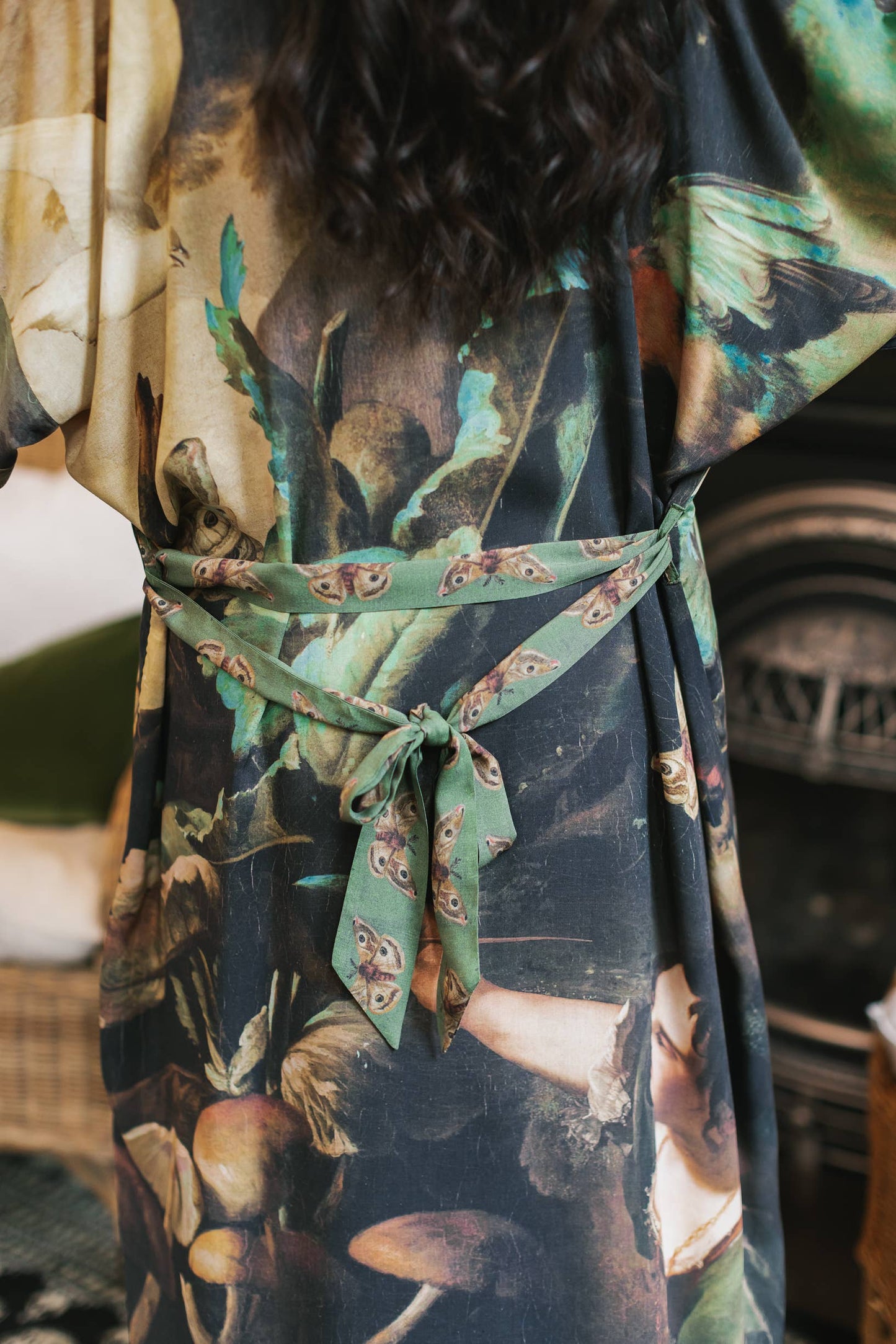 Heartwork Duster Kimono Robe w/ Butterflies