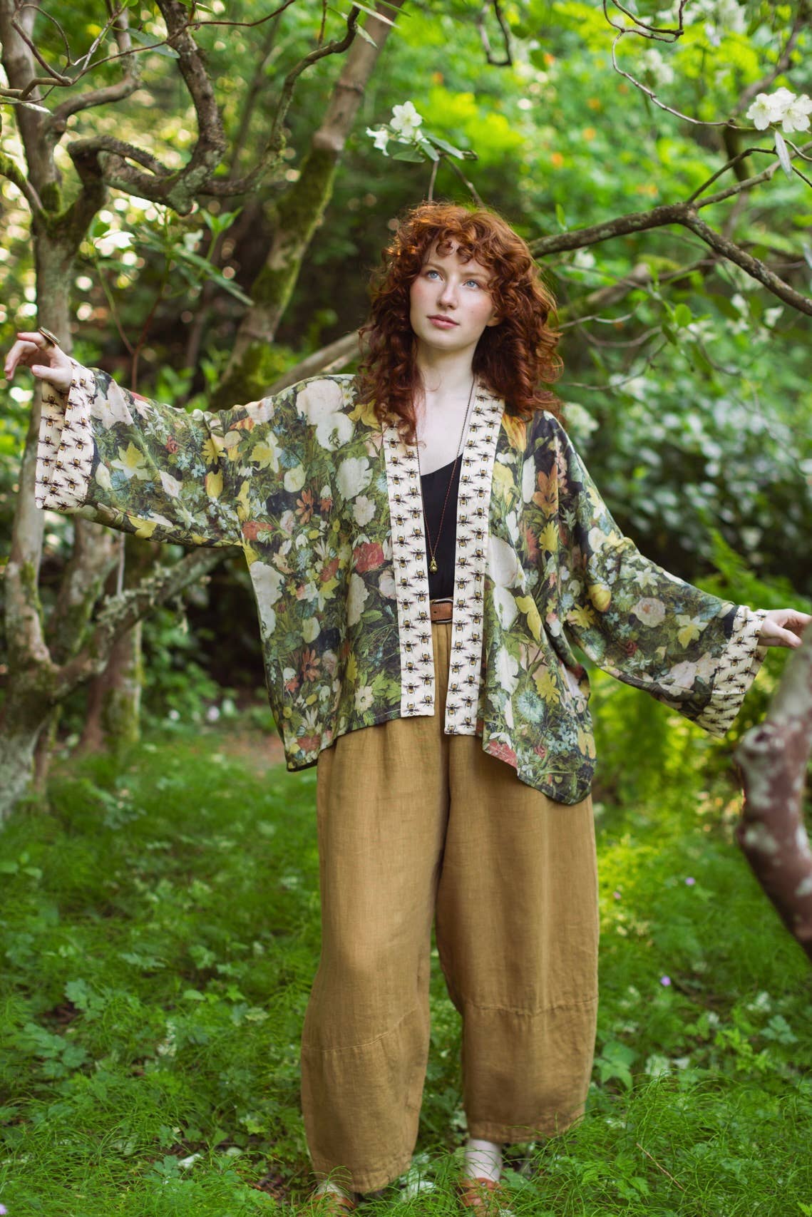 I Dream In Flowers Pixie Duster Cropped Kimono
