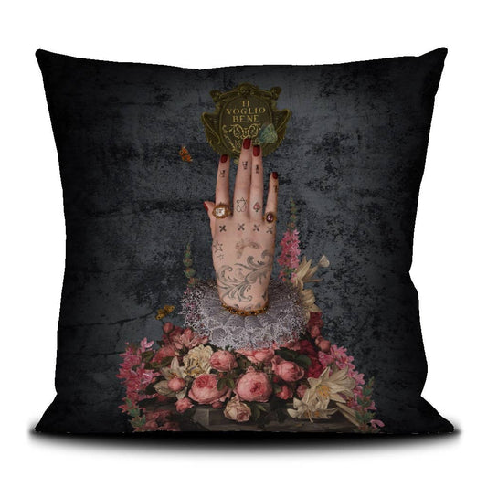 Mano Poderosa - Victorian Hand Velvet Hand Pillow designed by Voglio Bene