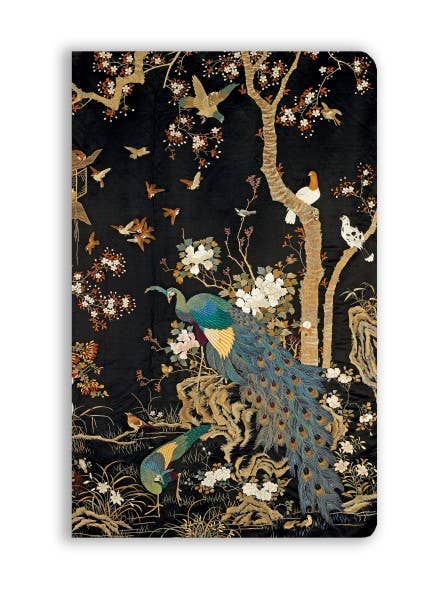 Embroidered Hanging with Peacock Journal