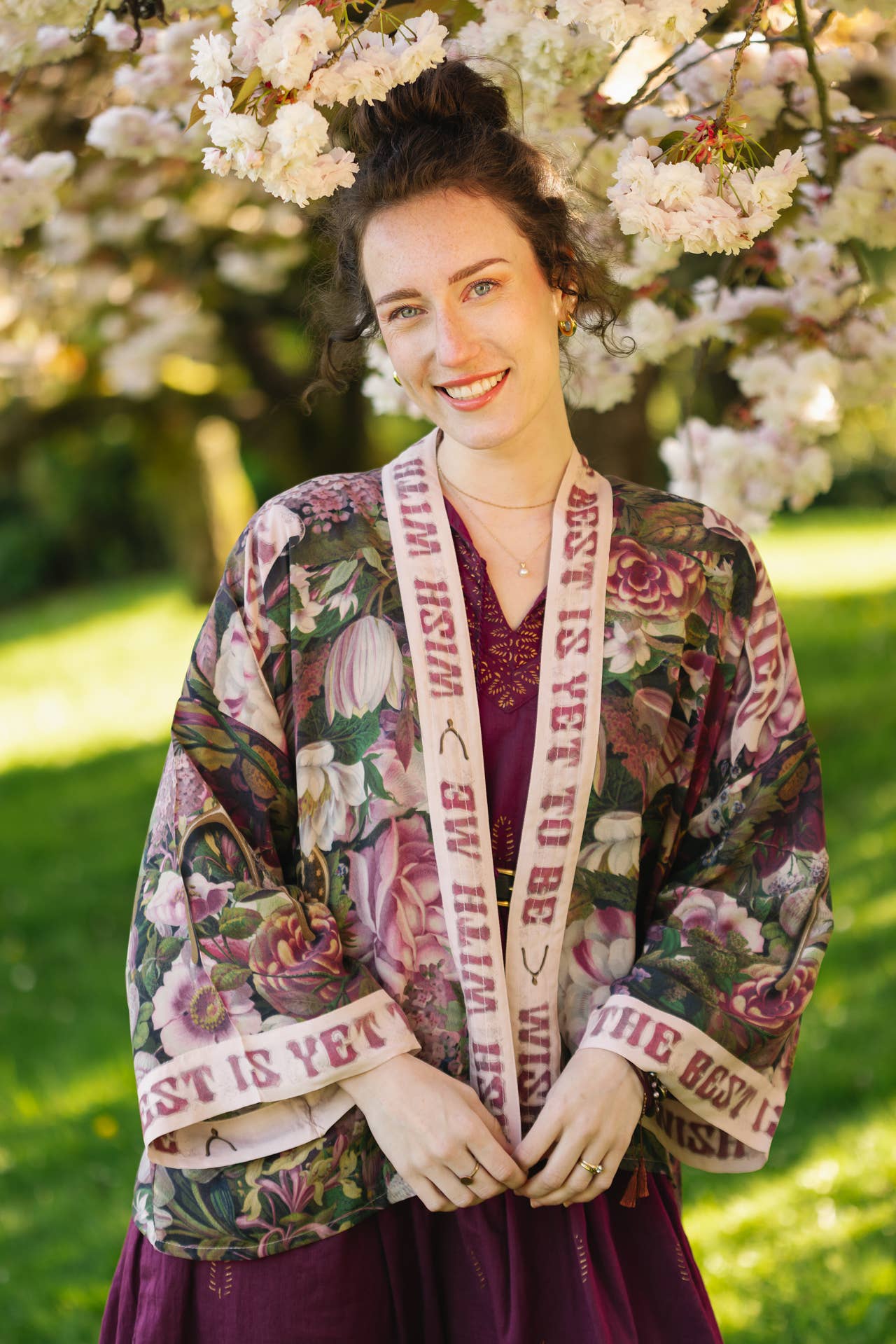 Make A Wish Pixie Duster Cropped Kimono w/ Wishbone Dandelion