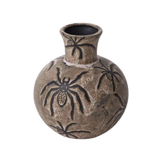Ceramic Creepy Crawly Spider Bud Vase