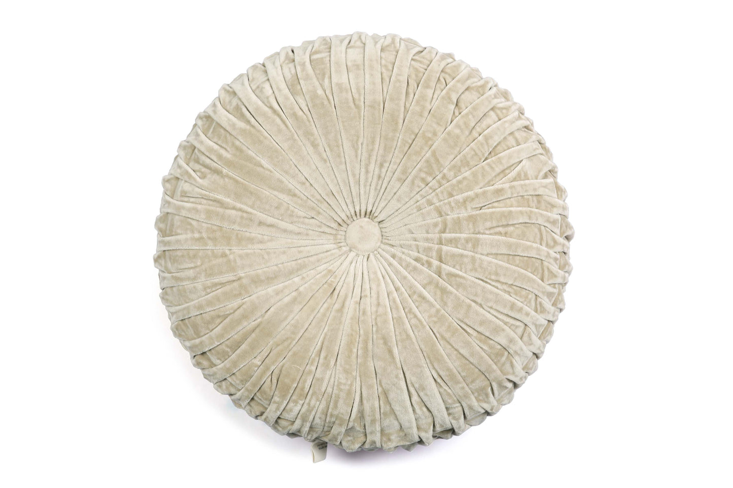 Velvet Round Handmade Pillow Biscotti  - 16 Inch