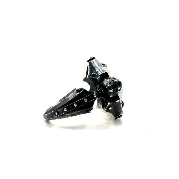 Opal Gargoyle Serpent Sanctum Ring In sterling silver