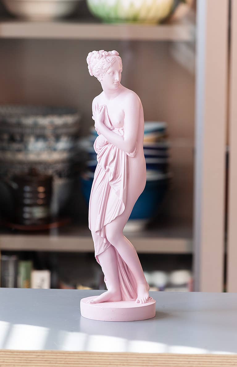Blush Pink Venus Statue - 12"H