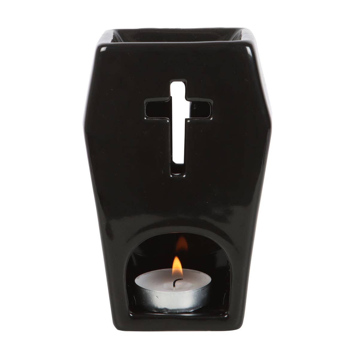 Gothic Black Coffin Oil Burner and Wax Warmer