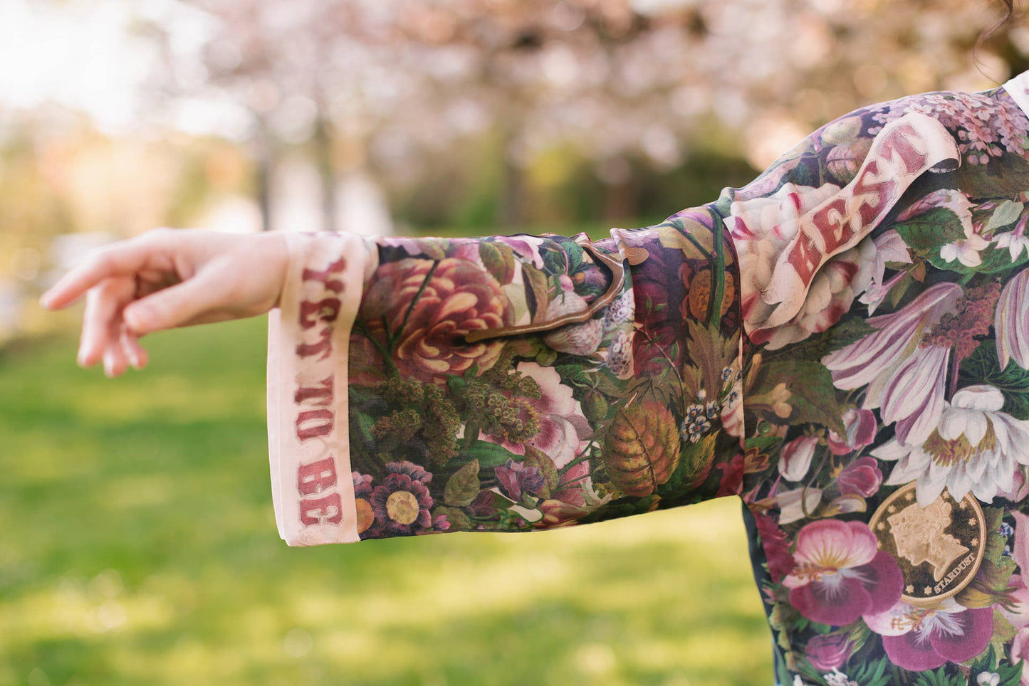 Make A Wish Pixie Duster Cropped Kimono w/ Wishbone Dandelion
