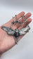 Silver Giant Cicada & Triple Labradorite Necklace by Inex Jewelry