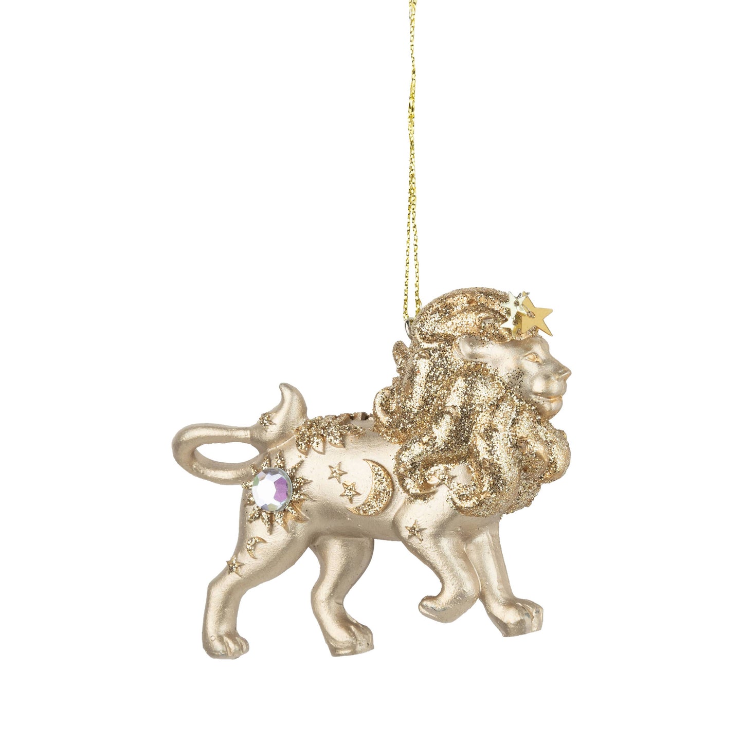 Golden Resin Celestial Lion Ornament