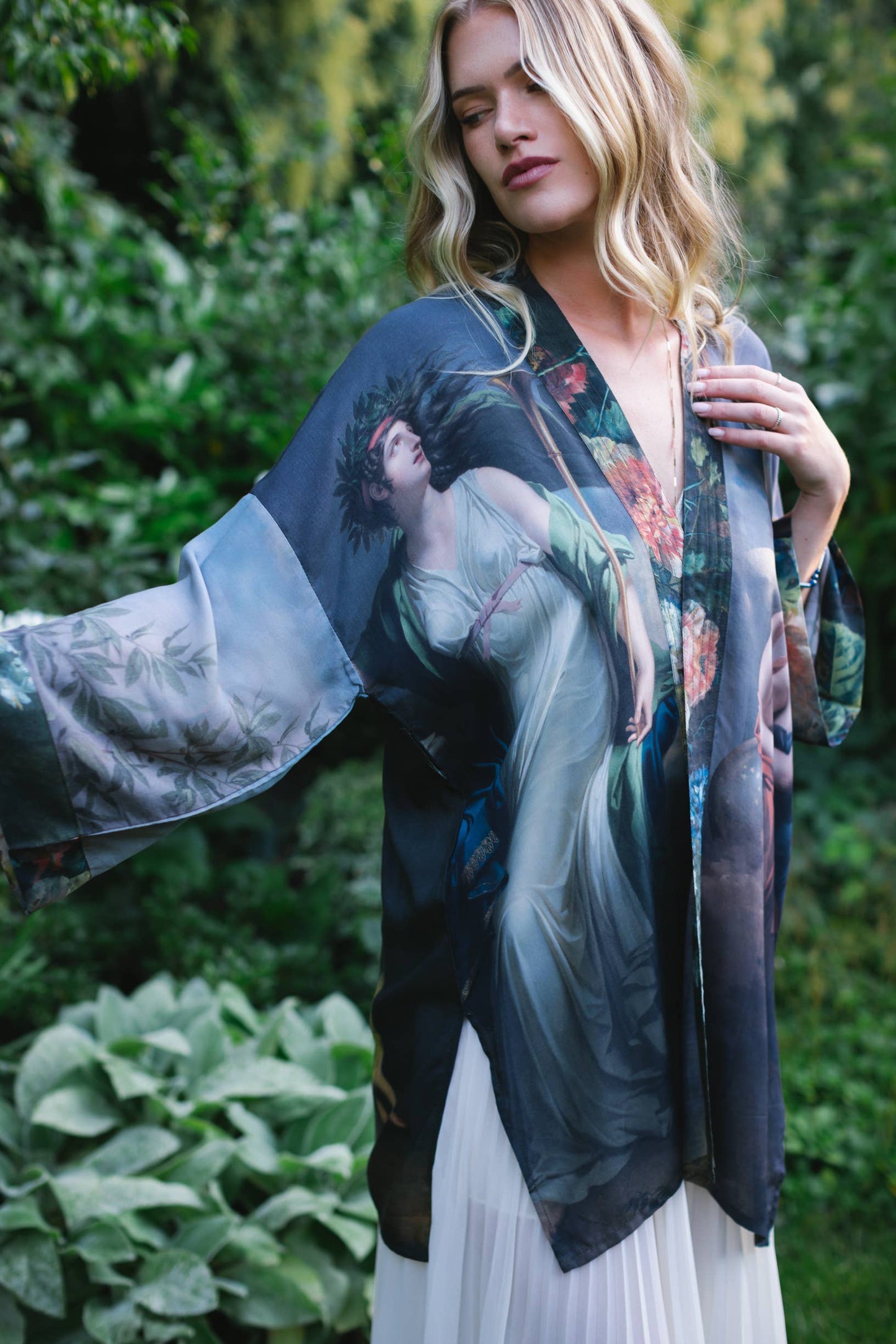 Reverie Matinée Duster Kimono w/ Muses and Swan