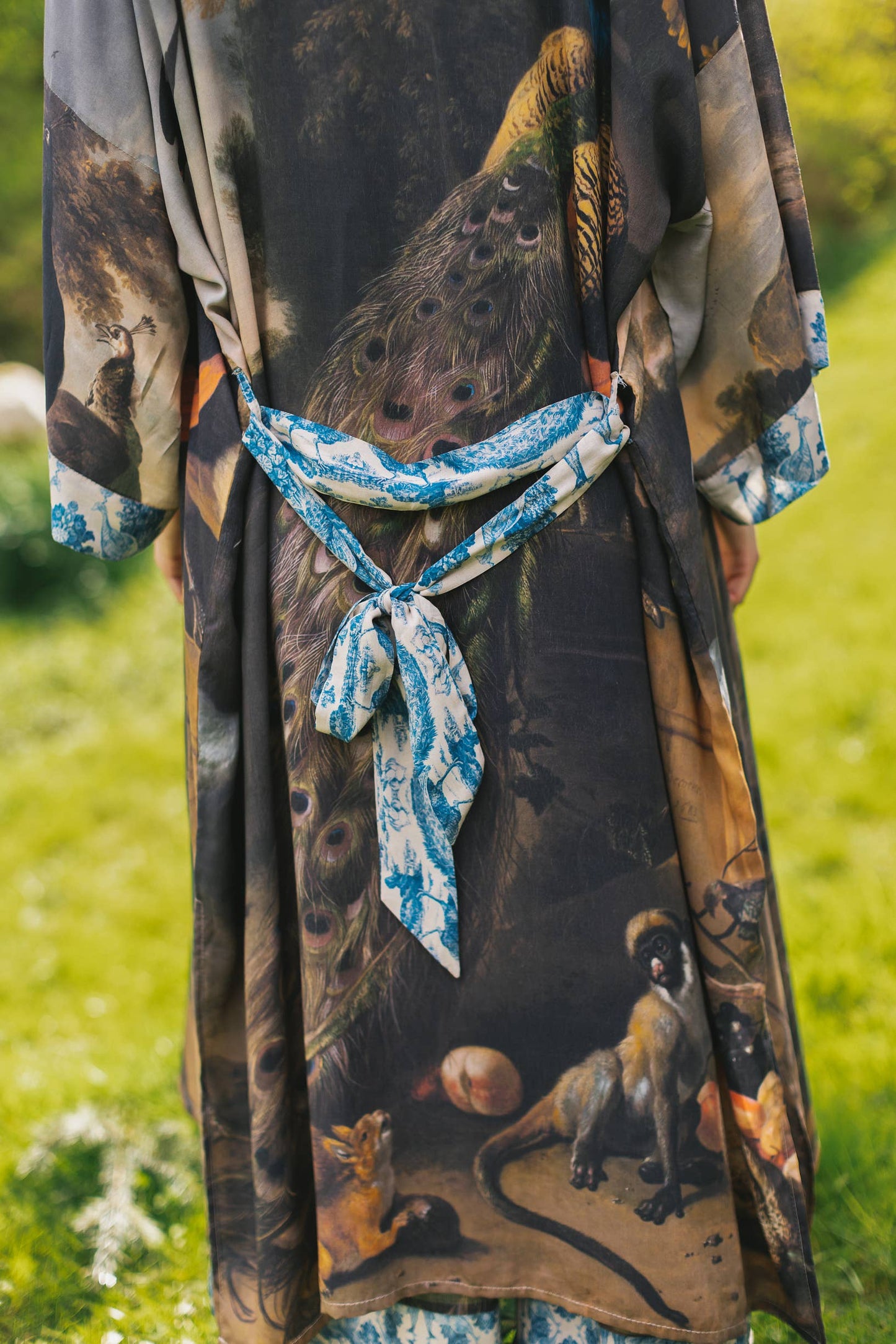 Wild Beauty Kimono Robe w/ Peacock