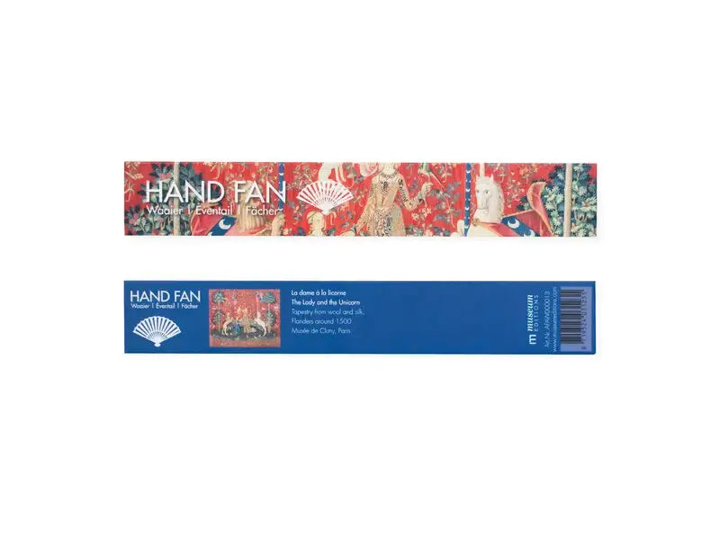 The Lady and The Unicorn Tapestry Bamboo Hand Fan