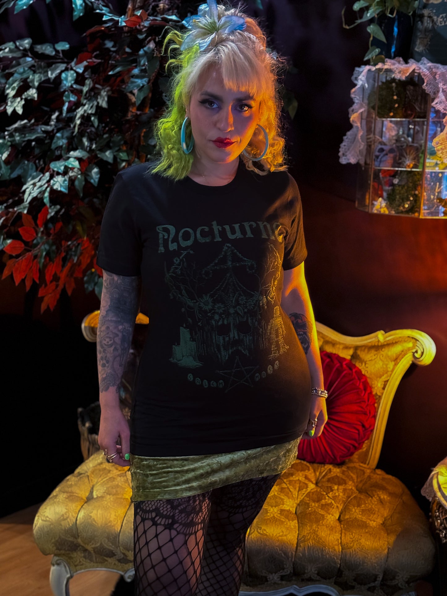 Limited Edition Moss Green Beltane Tee by Black Coffiend