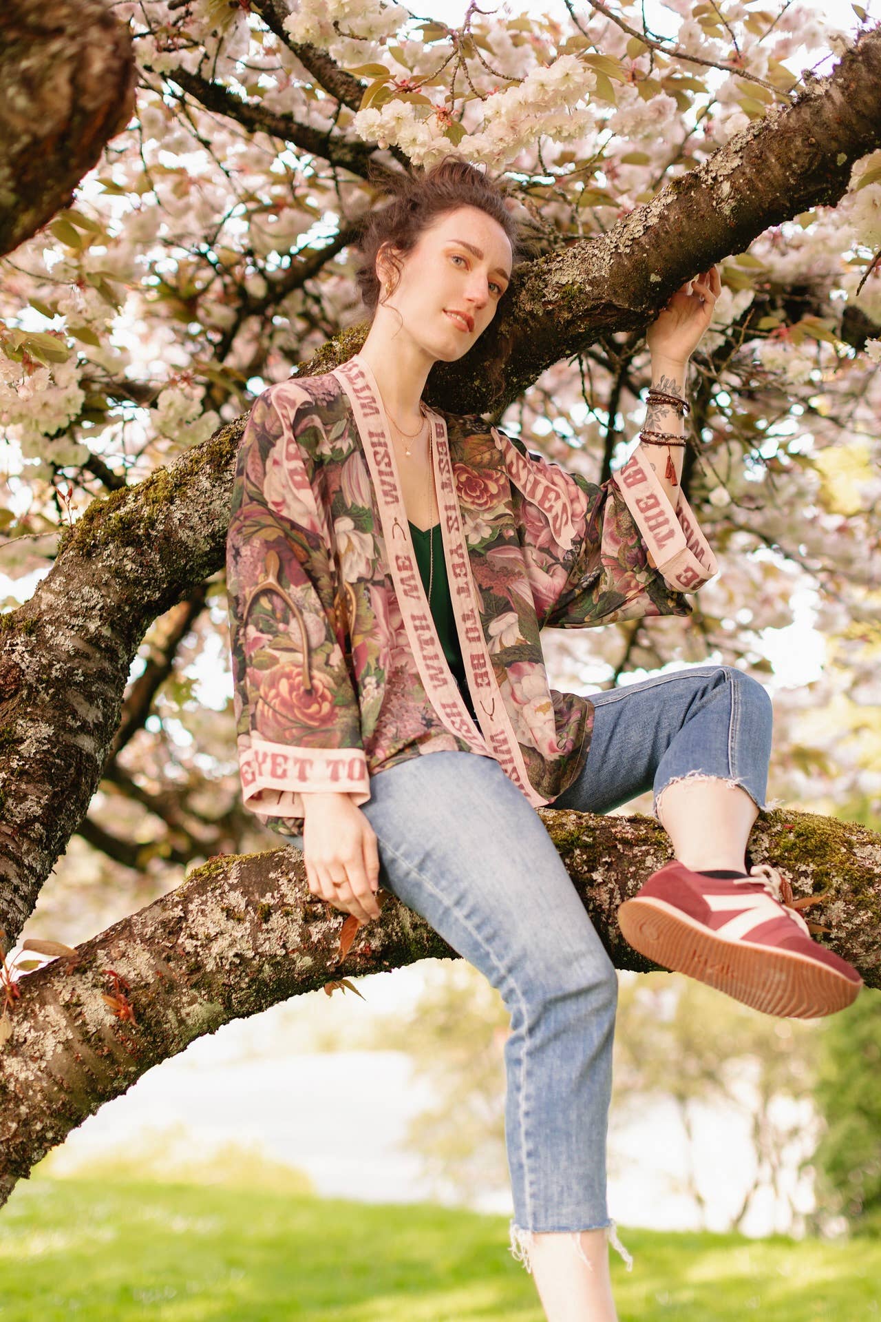 Make A Wish Pixie Duster Cropped Kimono w/ Wishbone Dandelion