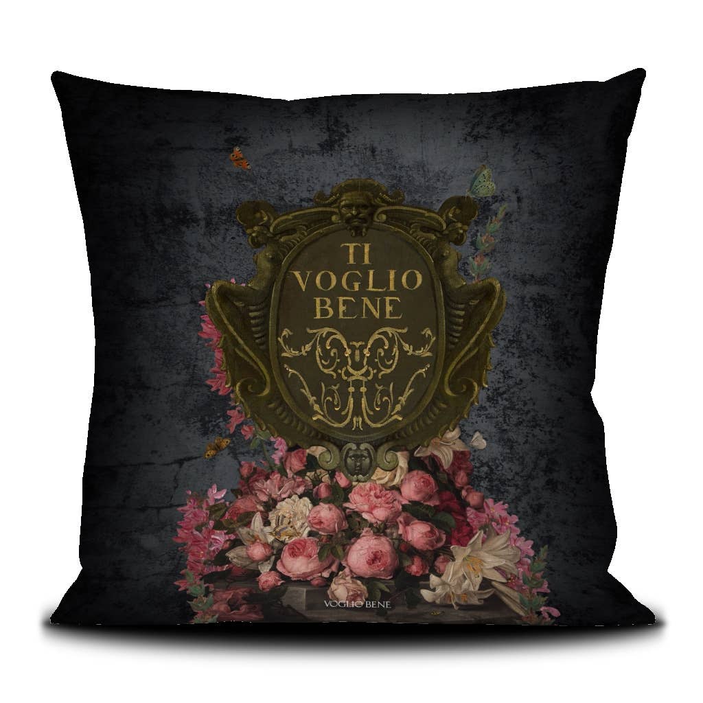 Mano Poderosa Velvet Pillow by Voglio Bene 20x20”)