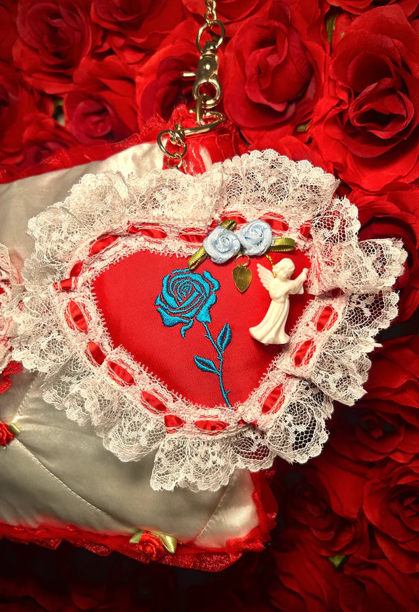 Handmade Gothic Heart Bag Charms by Dirty Pillows