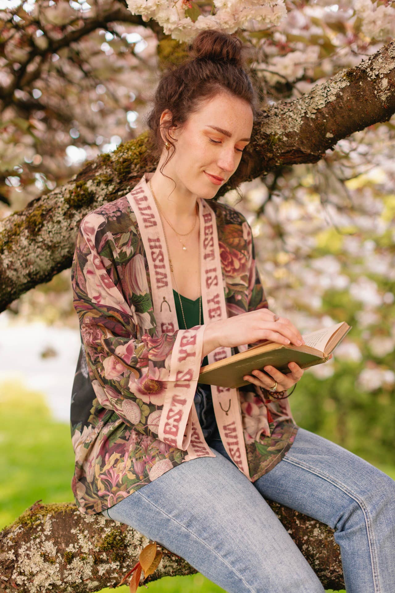Make A Wish Pixie Duster Cropped Kimono w/ Wishbone Dandelion