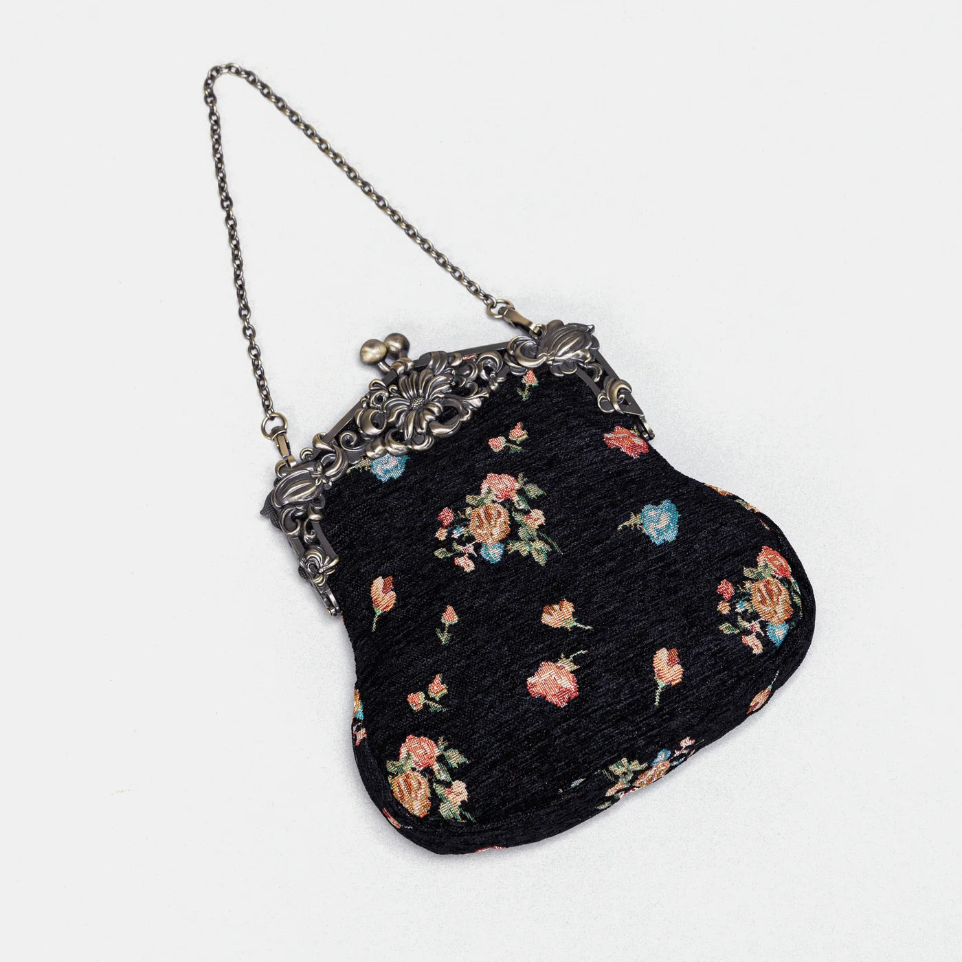 Bouquets Black Chatelaine Purse Large