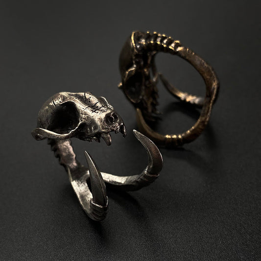 Death Grip with Talons Ring in Brass
