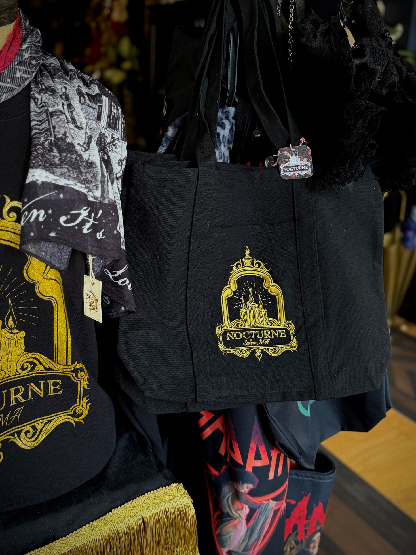 Nocturne Salem Lantern Organic Cotton Tote – A Bit of Everyday Salem Magic