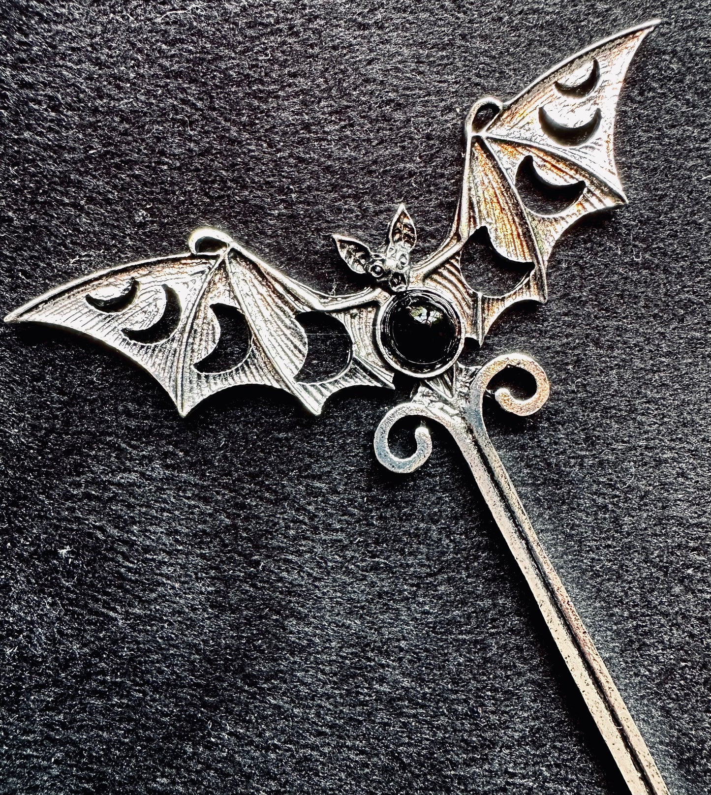 Bat Moon Phase Hair Sword