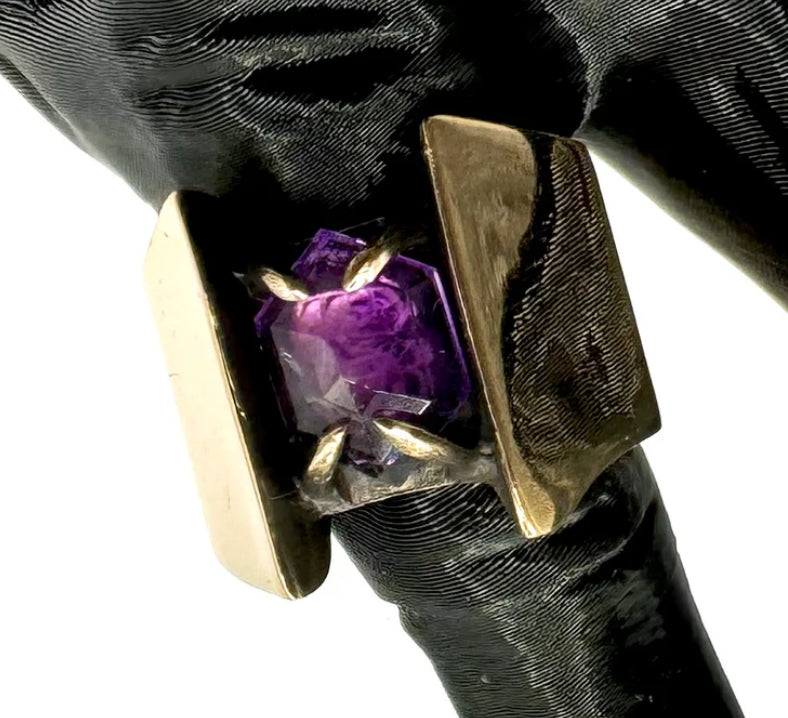 Paladin’s Oath Amethyst Bronze Ring by Julian the 2nd