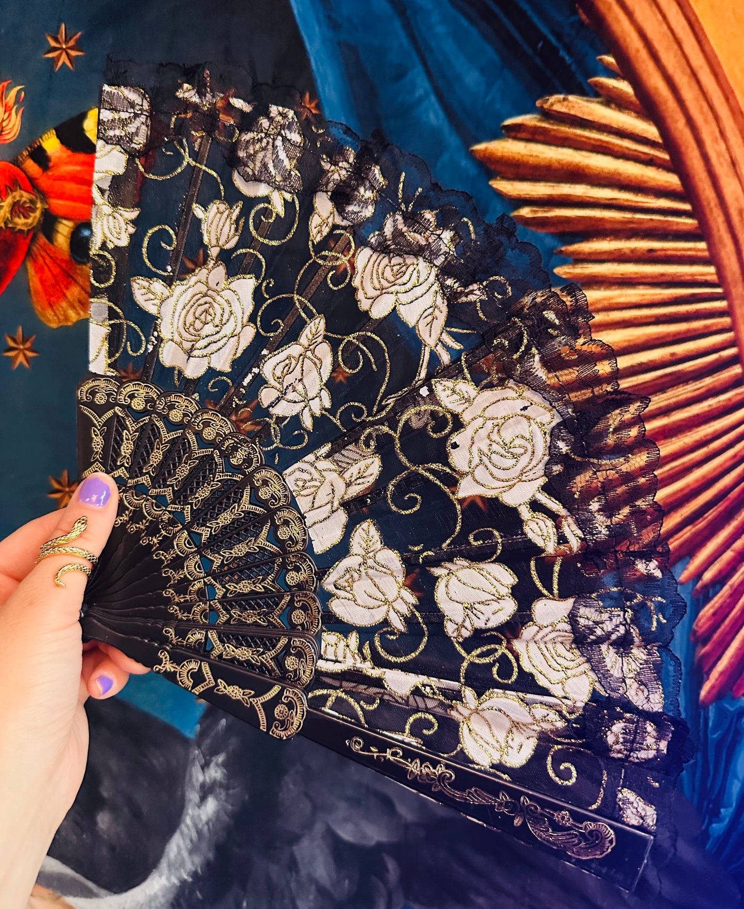 Victorian Lace Handheld Fan