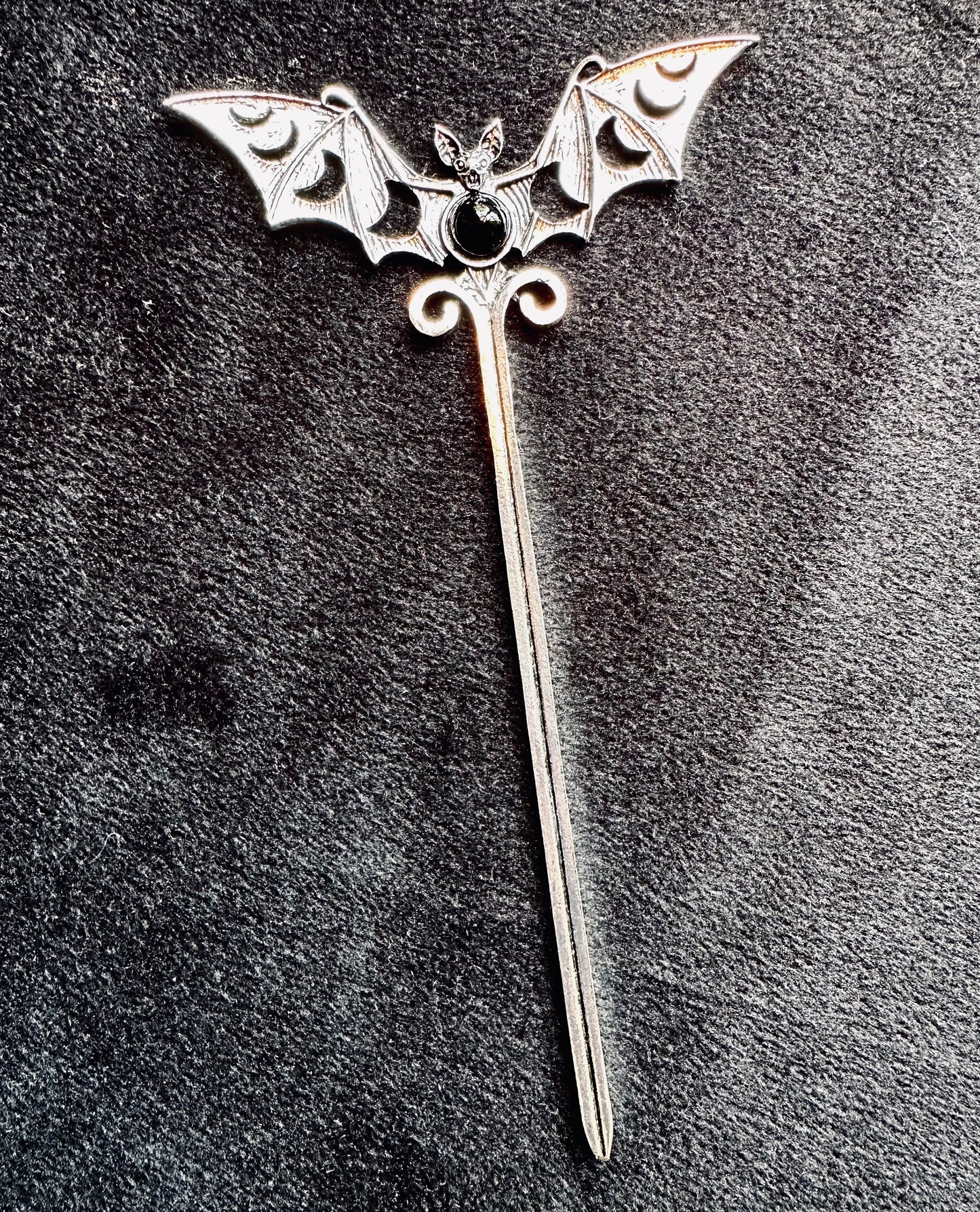 Bat Moon Phase Hair Sword