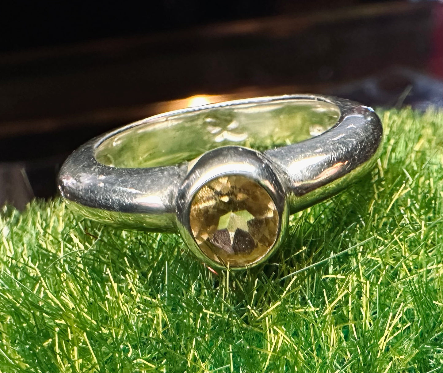 Dainty Citrine Ring In Sterling Silver by Julian the 2nd