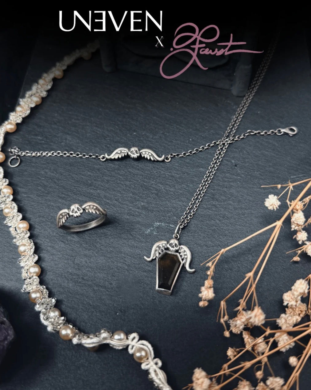 Eternal Mourning Vesuvianite Pendant by Uneven x Olivia Faust