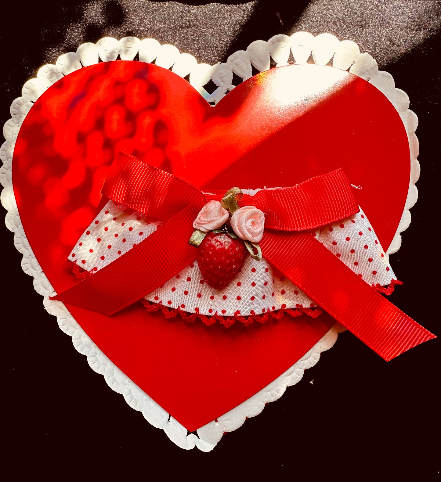 Sweet Strawberry Bow Hair Clips by Dirty Pillows