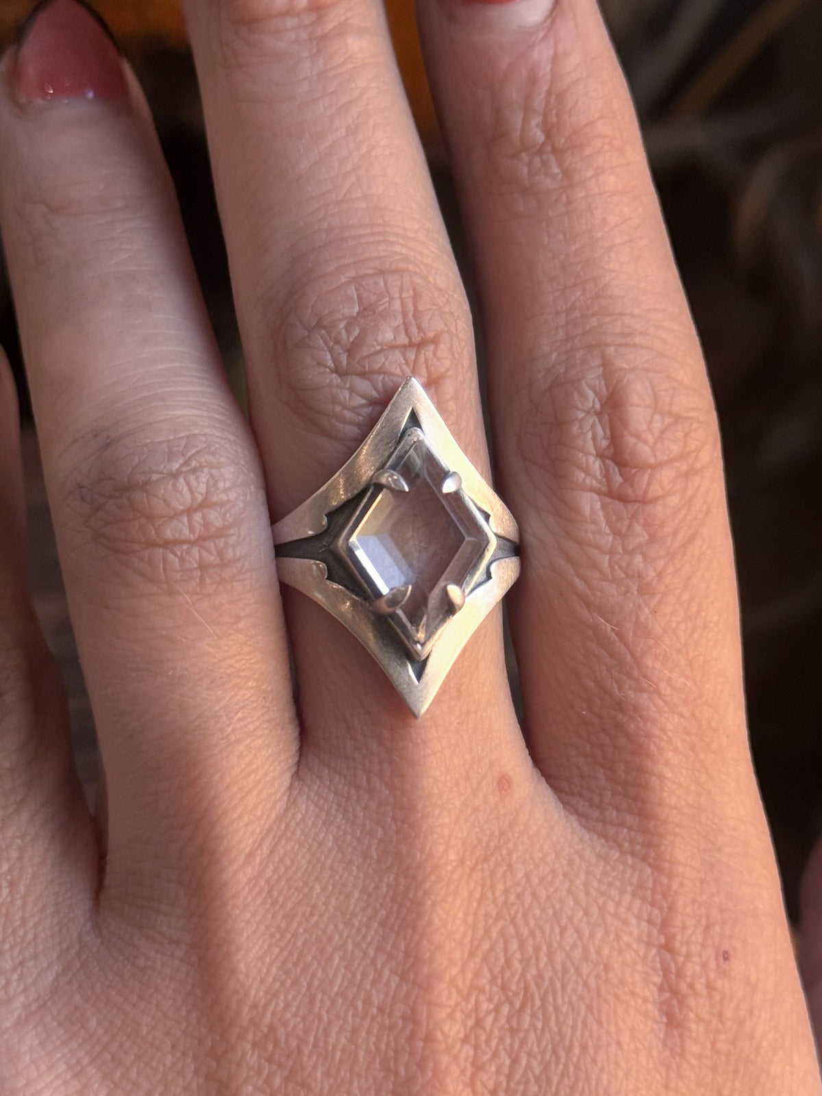 Crystal Cavern Quartz Ring in Sterling Silver by Acid Queen