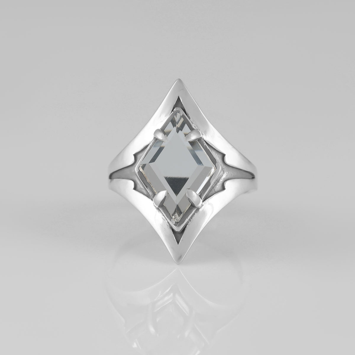 Crystal Cavern Quartz Ring in Sterling Silver by Acid Queen