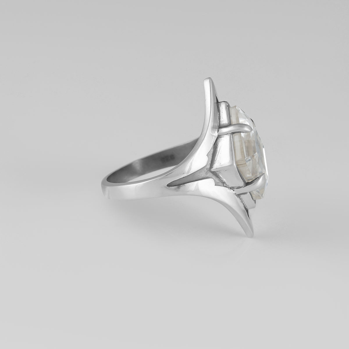 Crystal Cavern Quartz Ring in Sterling Silver by Acid Queen