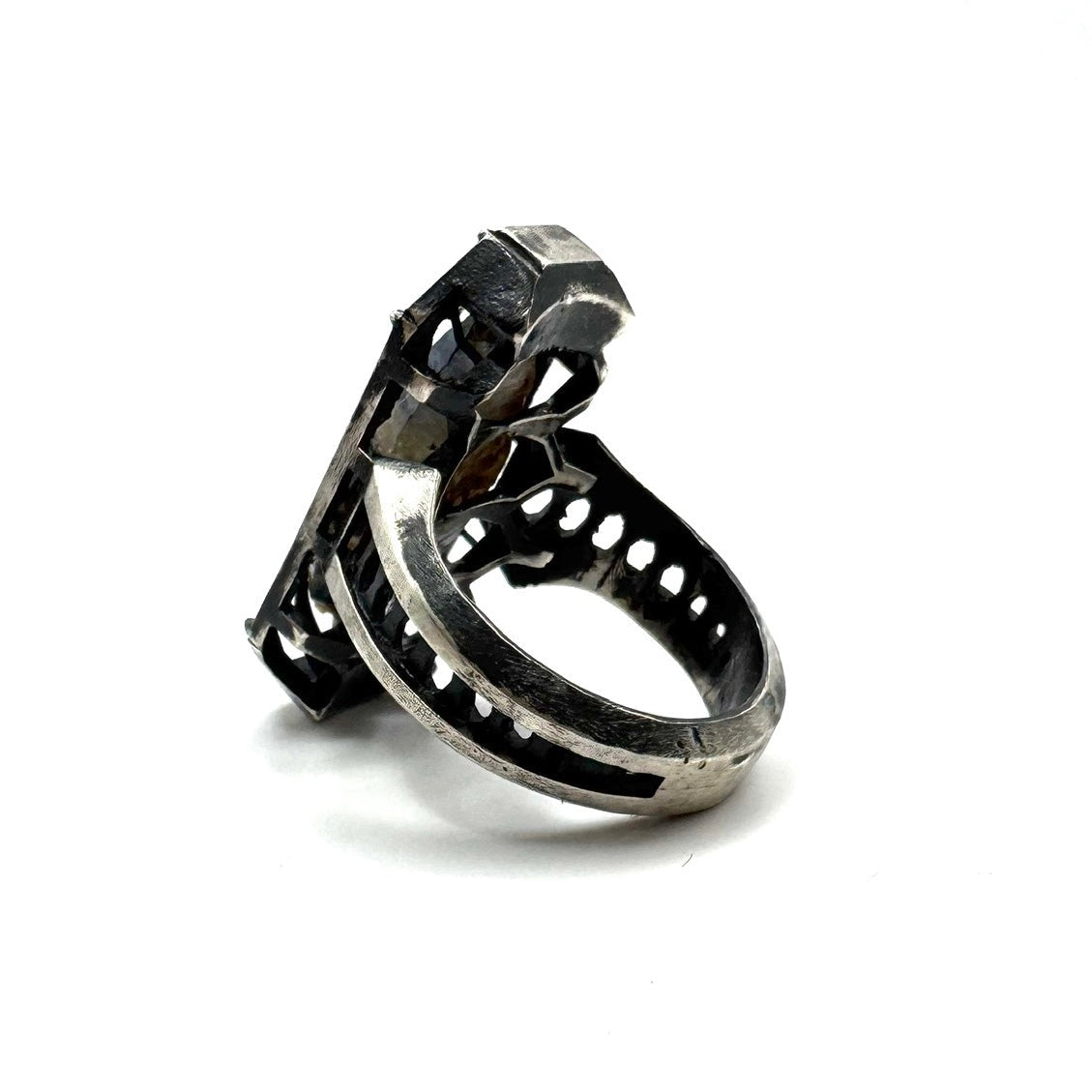 Ancient Origins Raw White Sapphire Ring in Sterling Silver by Julian the 2nd