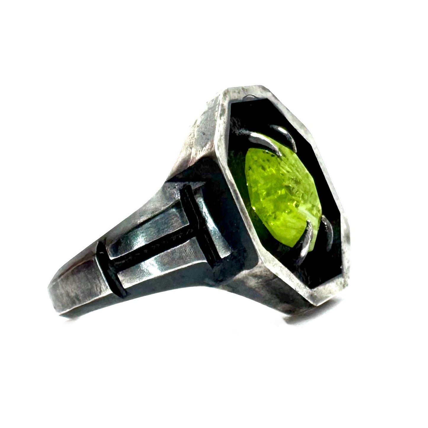 Chartreuse Bridewell Sanctum Ring in Sterling Silver by Julian the 2nd
