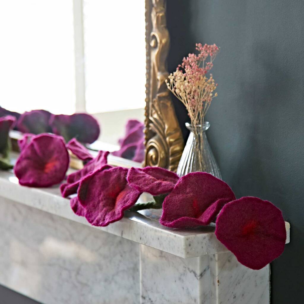 Felt Flower Garland - Handmade