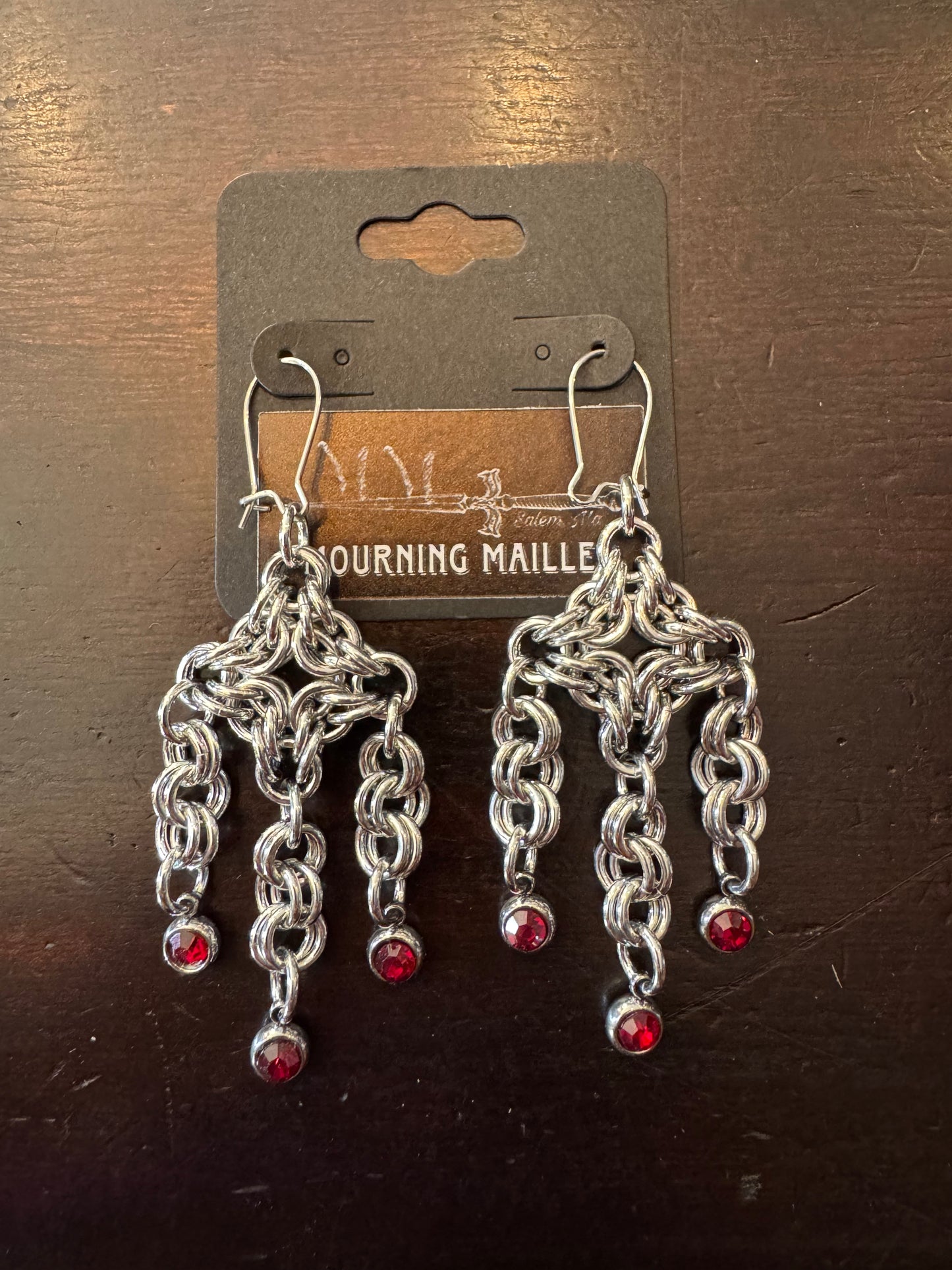 Mourning Maille Chain Earrings