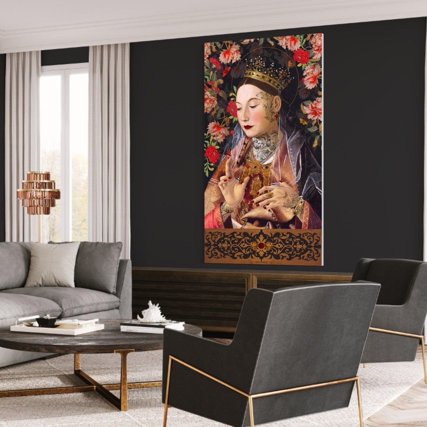 Messina Velvet Wall Tapestry by Voglio Bene (54x30”)