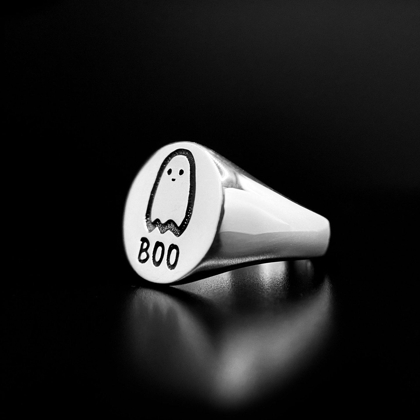 BOO Ghost Signet Ring