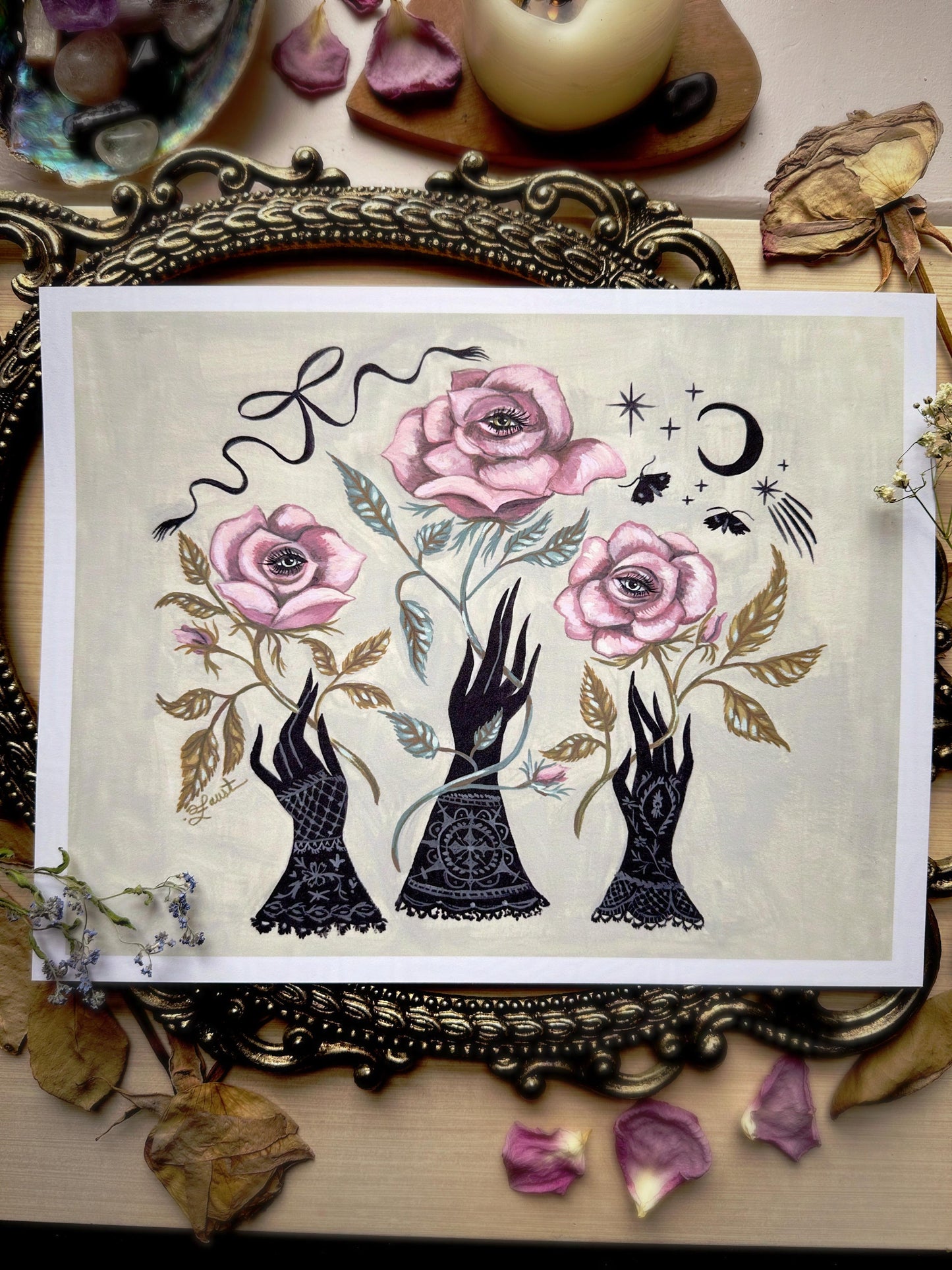 Rosy Retrospection 8.5x11 Art Print by Olivia Faust