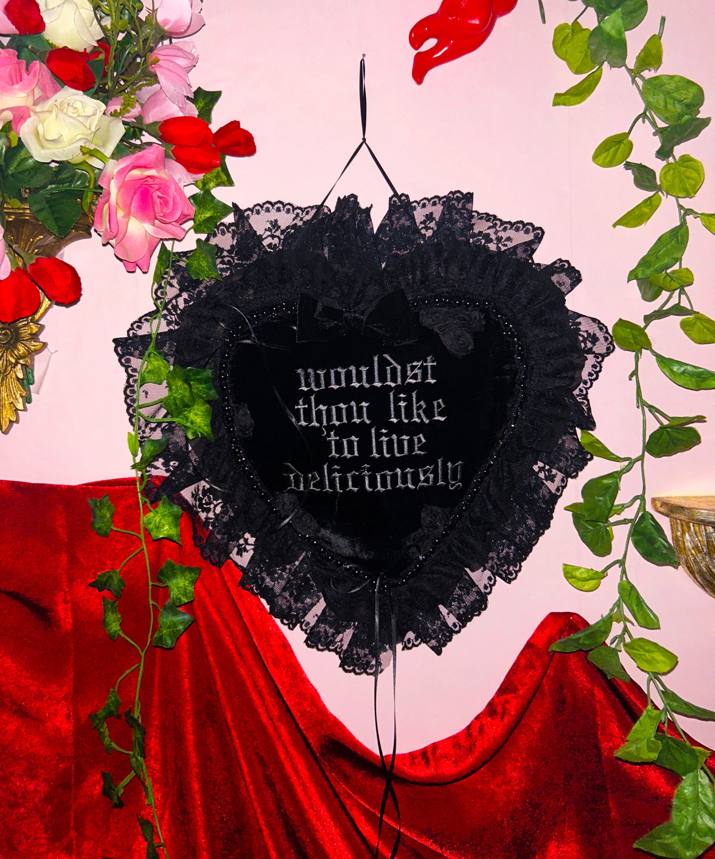 Black Phillip Wall Heart by Dirty Pillows