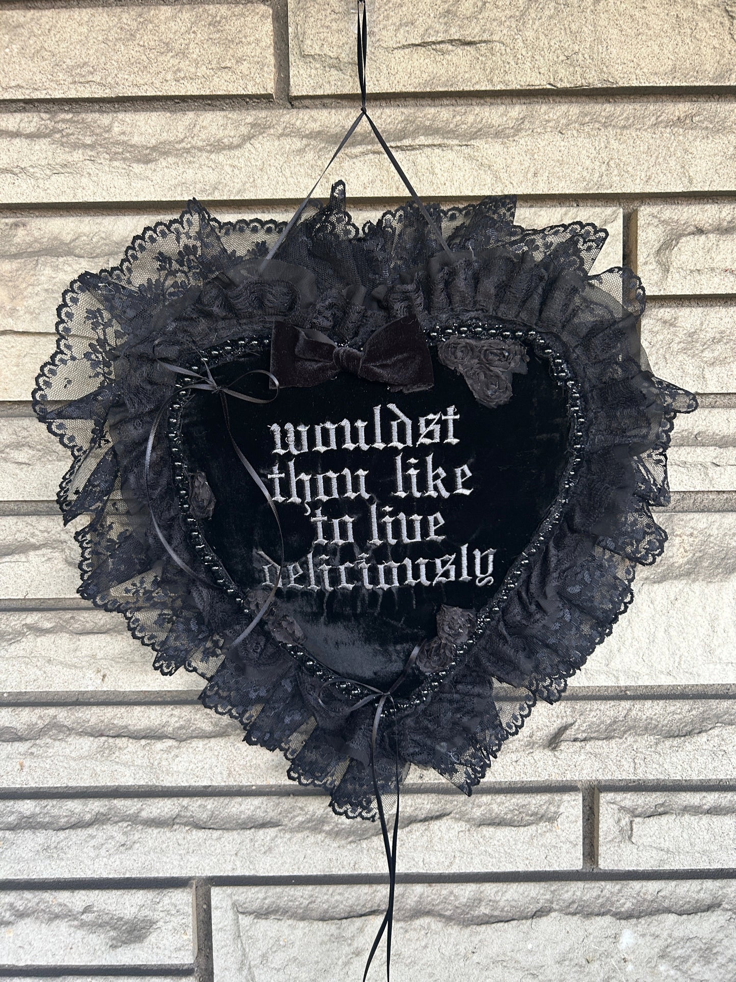 Black Phillip Wall Heart by Dirty Pillows