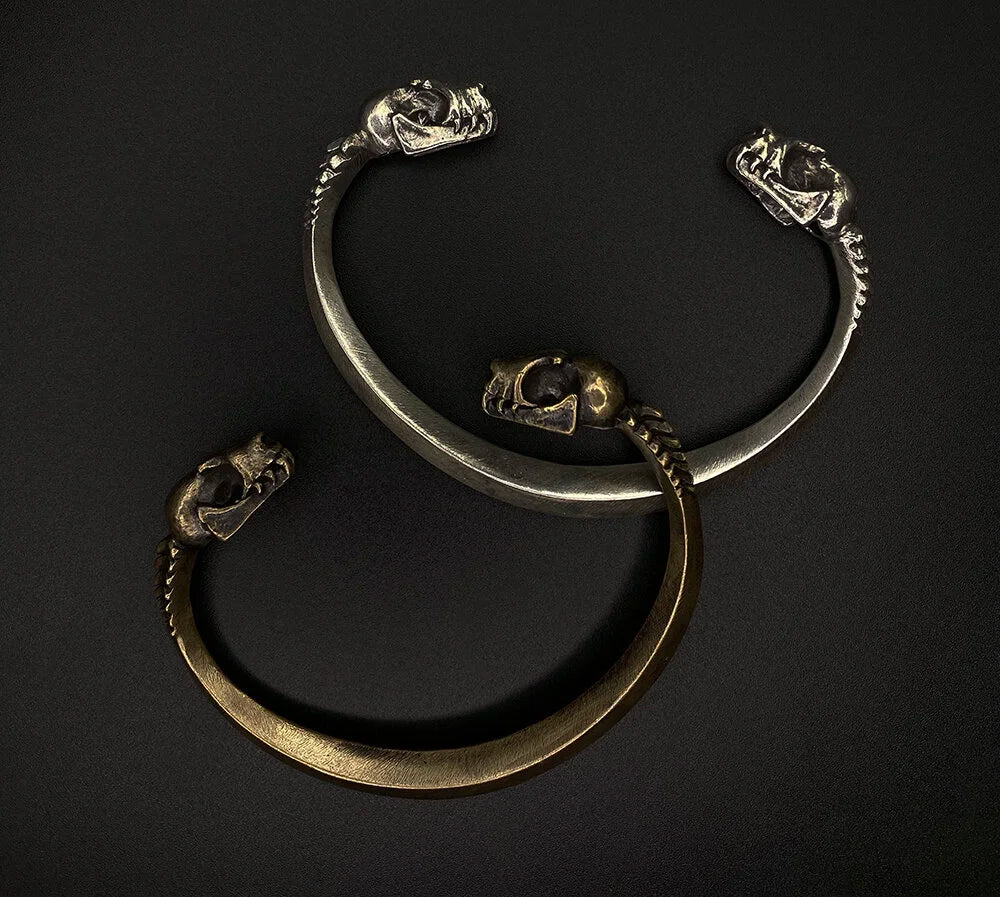 Brass Bat Skull Bracelet by Miyu Decay