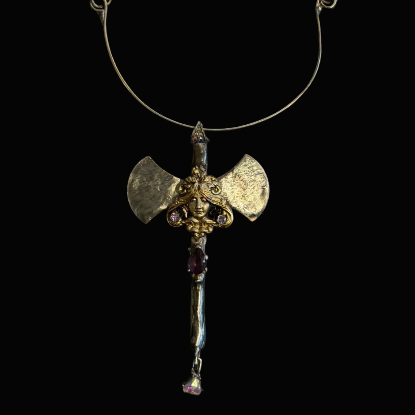Sorceress and the Stone One-of-a-Kind Hand-Forged Necklaces